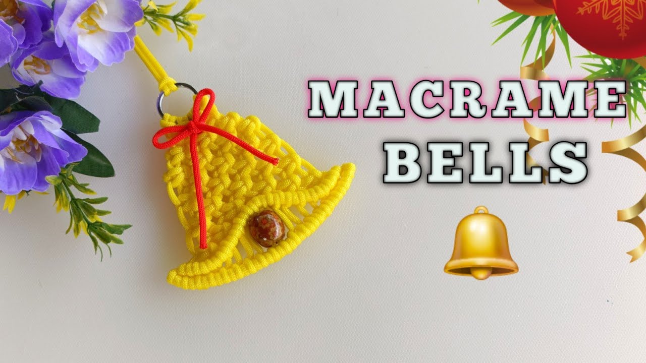 Macrame Christmas jingal bell 🔔 | Macrame christmas ornaments easy