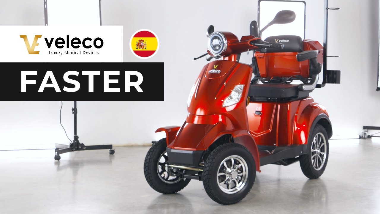 Veleco FASTER – Scooter eléctrico de movilidad fiable de 4 ruedas