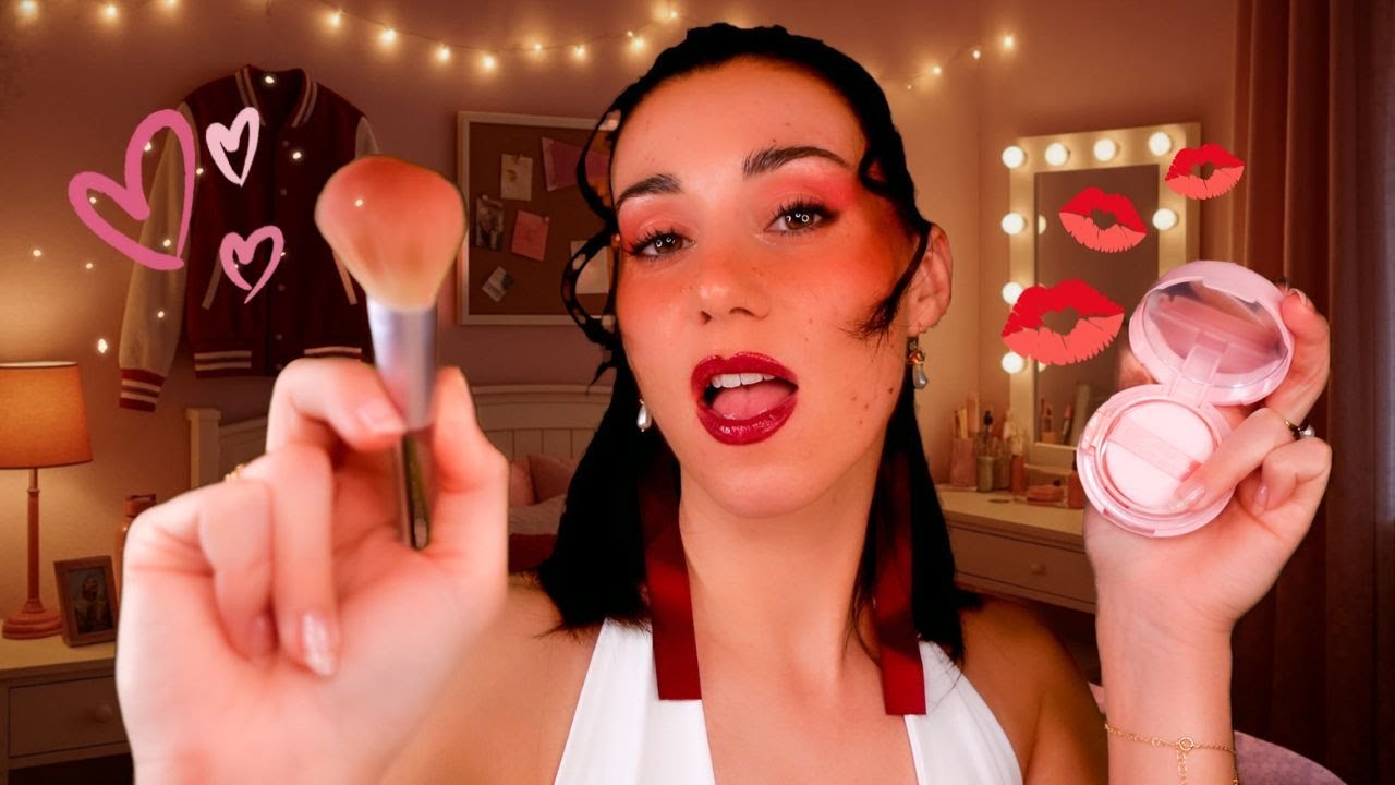 ASMR +1 HORA ❤️ MEAN GIRL TE MAQUILLA & TE PEINA el primer día de Clase 🎀 Roleplay en Español