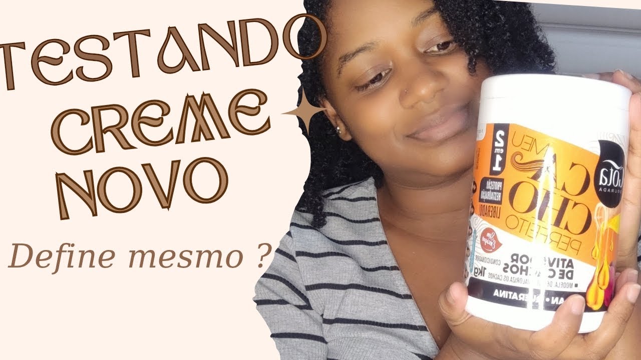 DEFINE MESMO? Testei esse creme no cabelo crespo | Meu Cacho Perfeito#cabelocrespo #gotadourada 