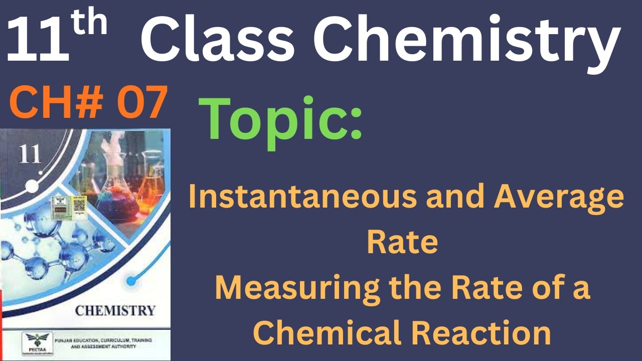 Instantaneous and Average Rate | Measuring the Rate of a Chemical Reaction | Chapter No. 7 | 11th