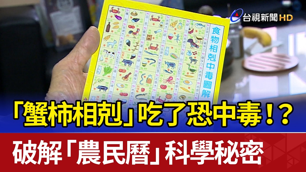 「蟹柿相剋」吃了恐中毒！？ 破解「農民曆」科學秘密