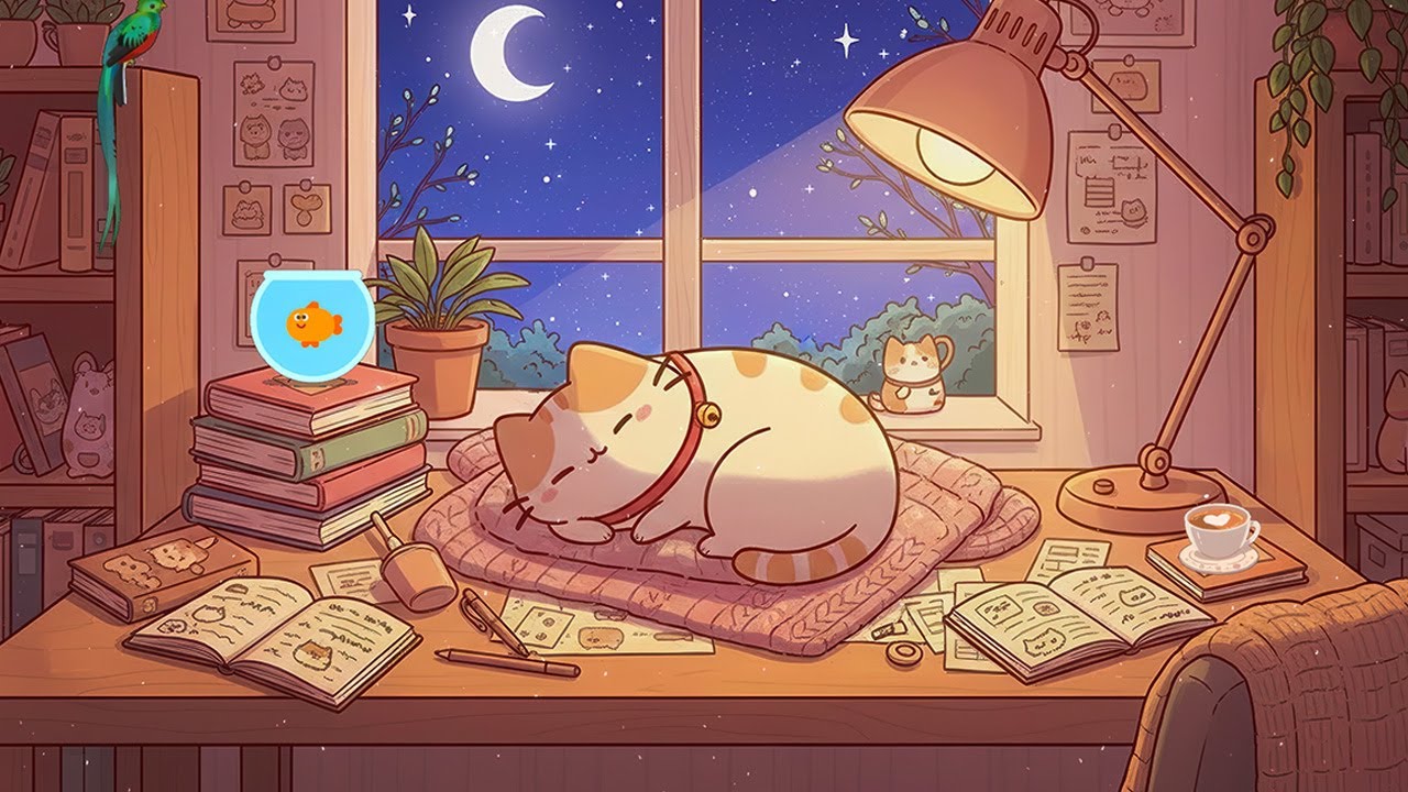 Mochi Cat's Dreamy Lofi Sleep 💤 Cozy Beats to Relax & Unwind 🐈‍⬛ Lofi to Fall Asleep To