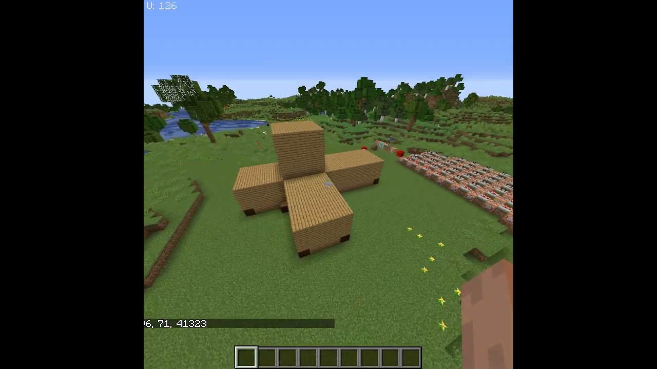 Build a house using command blocks in minecraft