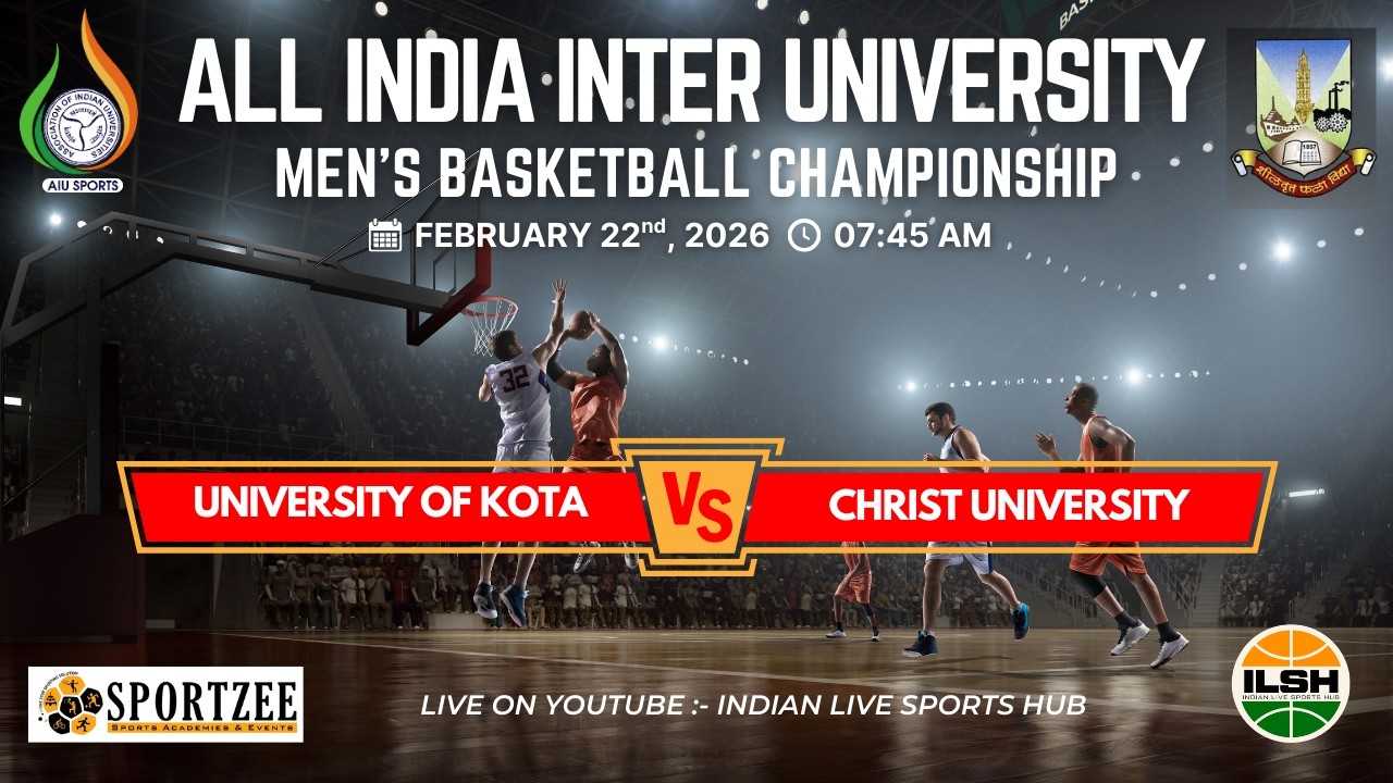 Live 🔴  || UNI. OF KOTA VS CHRIST UNI. || All India Inter University Men’s 🏀  Championship