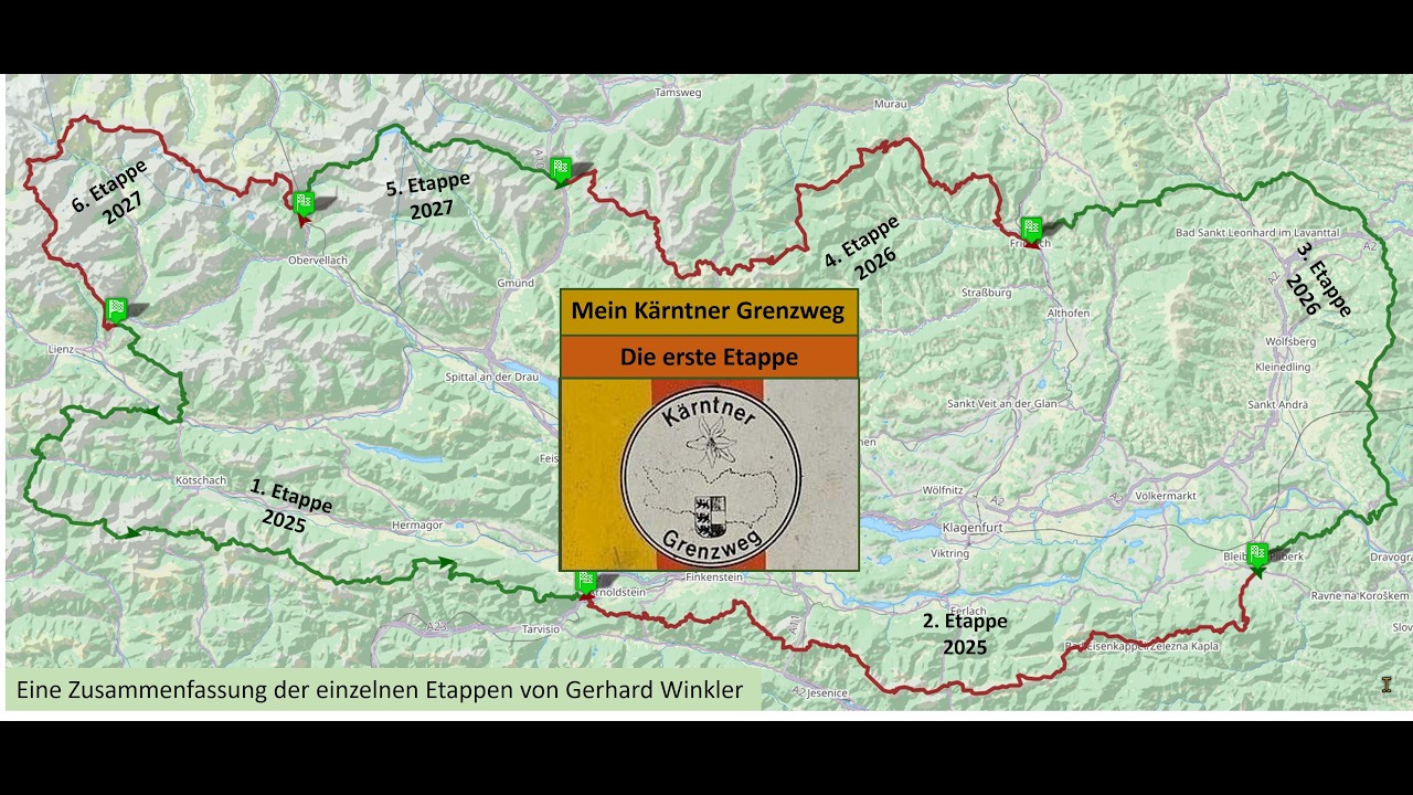 Kärntner Grenzweg - Erste Etappe einer Weitwanderung um das Bundesland Kärnten