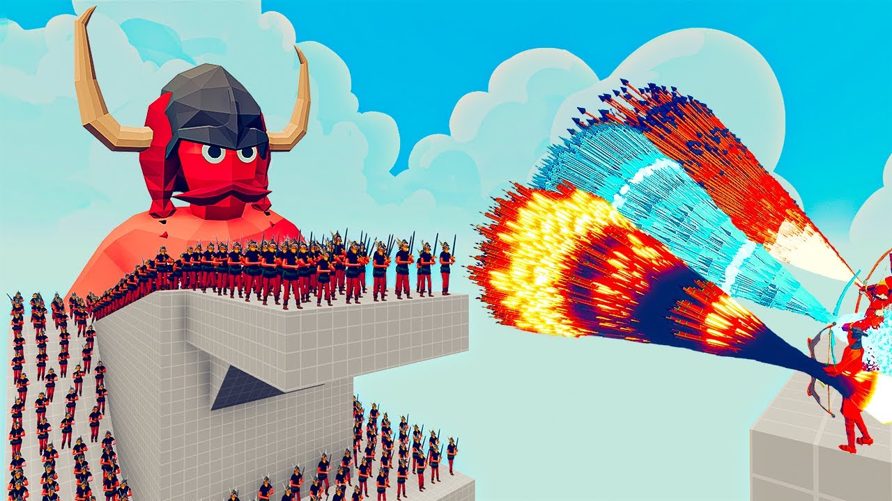 100x ASTERIX +1x OBELIX GIANT vs 3x EVERY GOD   Totally Accurate Battle Simulator TABS