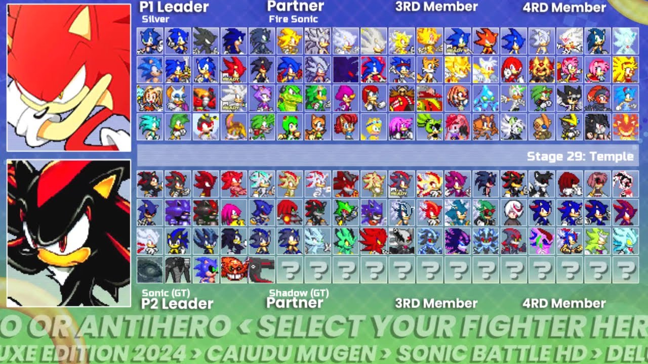 Silver Sonic & Fire Sonic VS Sonic GT & Shadow GT I Mugen Battle HD Deluxe Edition
