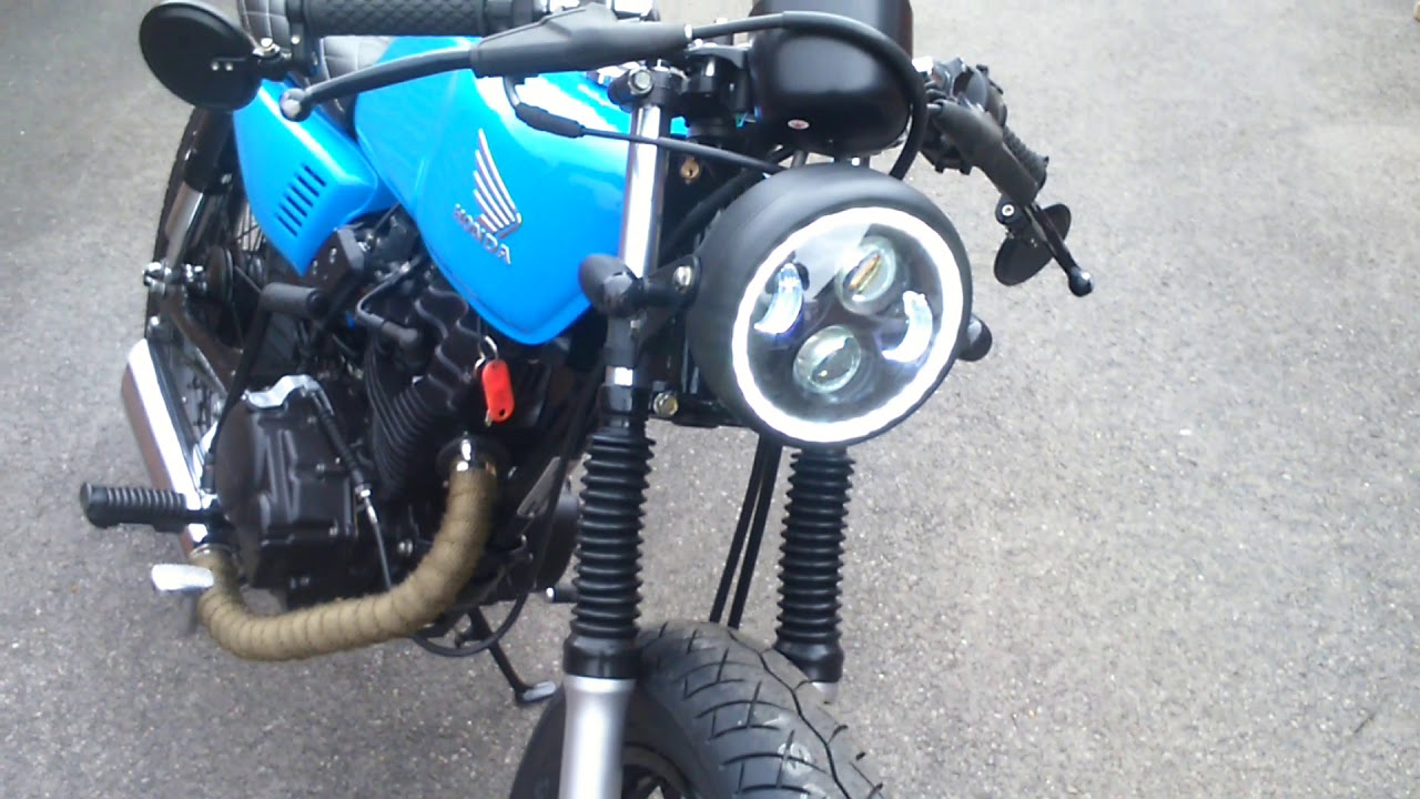 HONDA CG 125 CAFE RACER SKY BLUE AMAZING CUSTOM BUILTD
