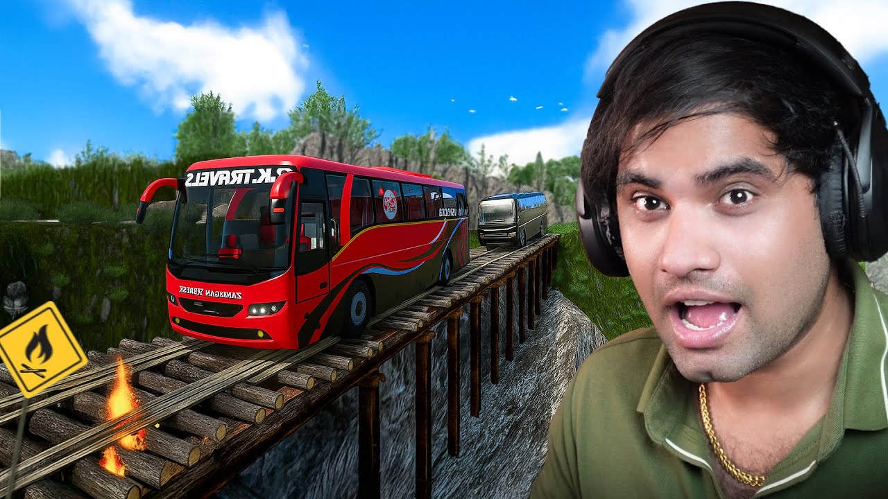 BUS VS DANGERIOUS ROAD ...FT @raviplaysofficial