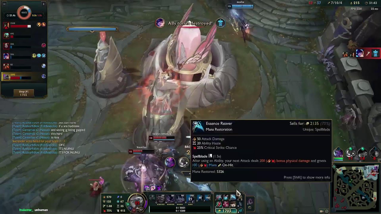 He protecc, he attacc, he stacc - Crit nasus, GM push, 400lp start