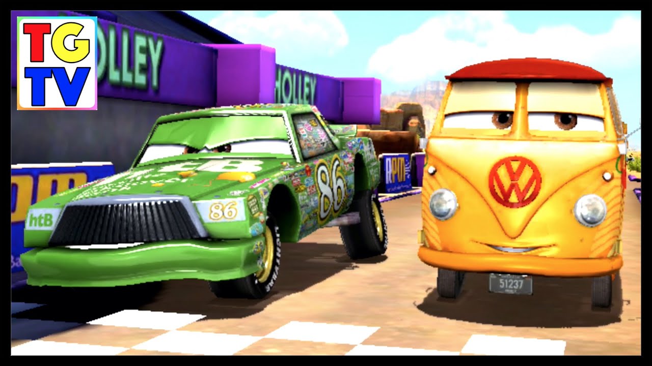 Disney Pixar Cars Fast as Lightning Fillmore vs Chick Hicks, Komodo