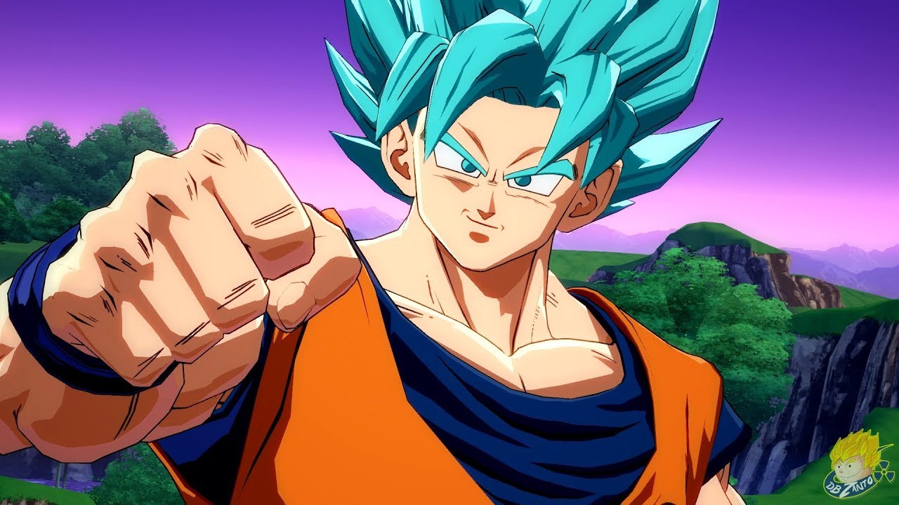 Dragon Ball FighterZ - Super Saiyan Blue Goku GAMEPLAY 【60FPS 1080P】