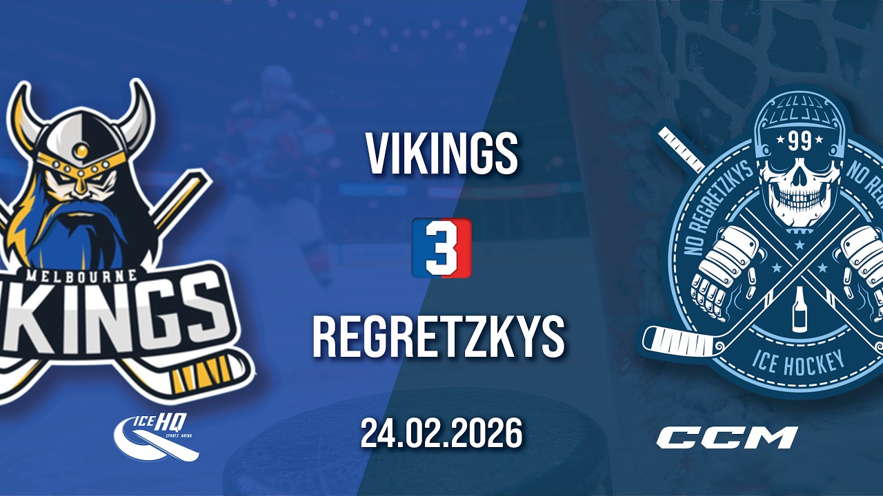 Vikings vs Regretzkys - Div 3 - 24th February - iceHQ Rec League ice hockey