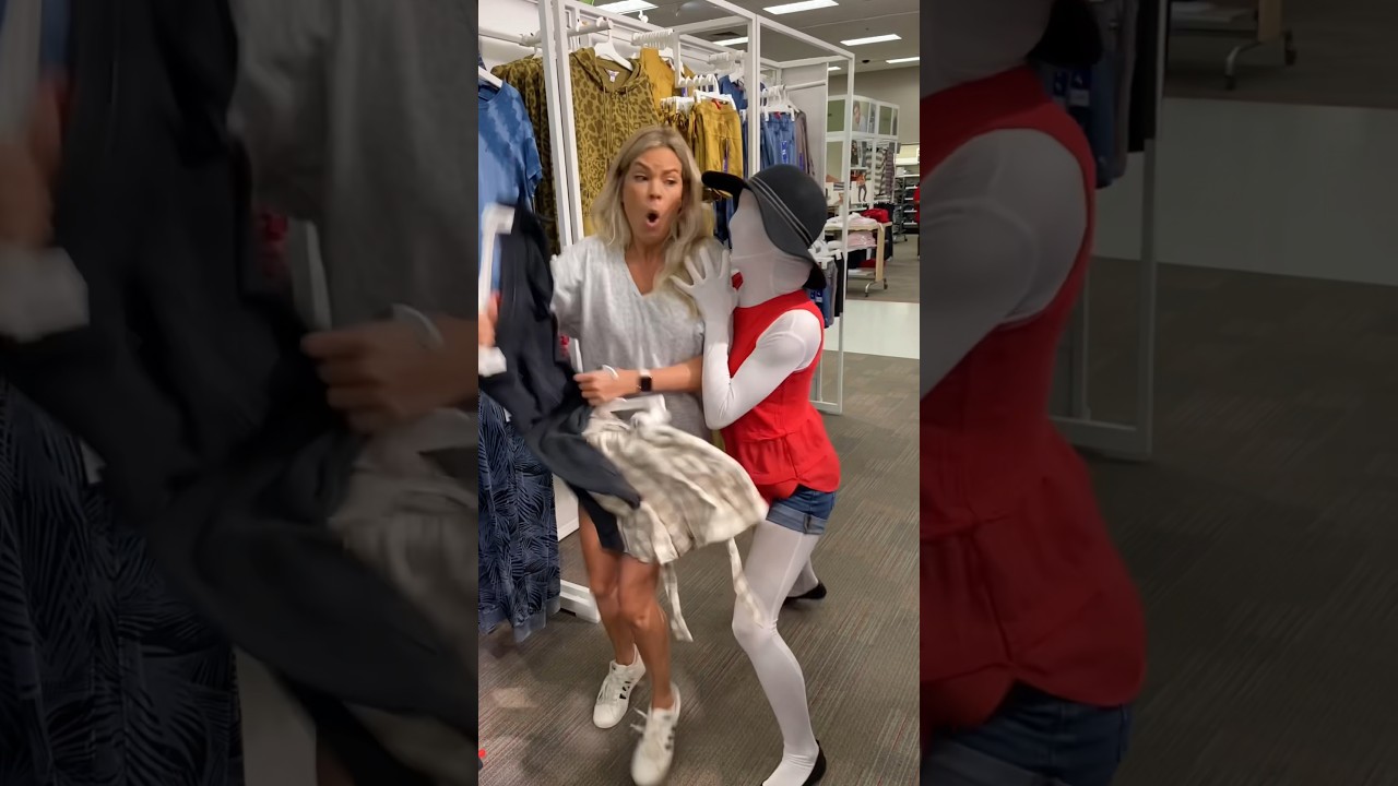 When the mannequin comes to life. #prank  #funnyshorts #shopping