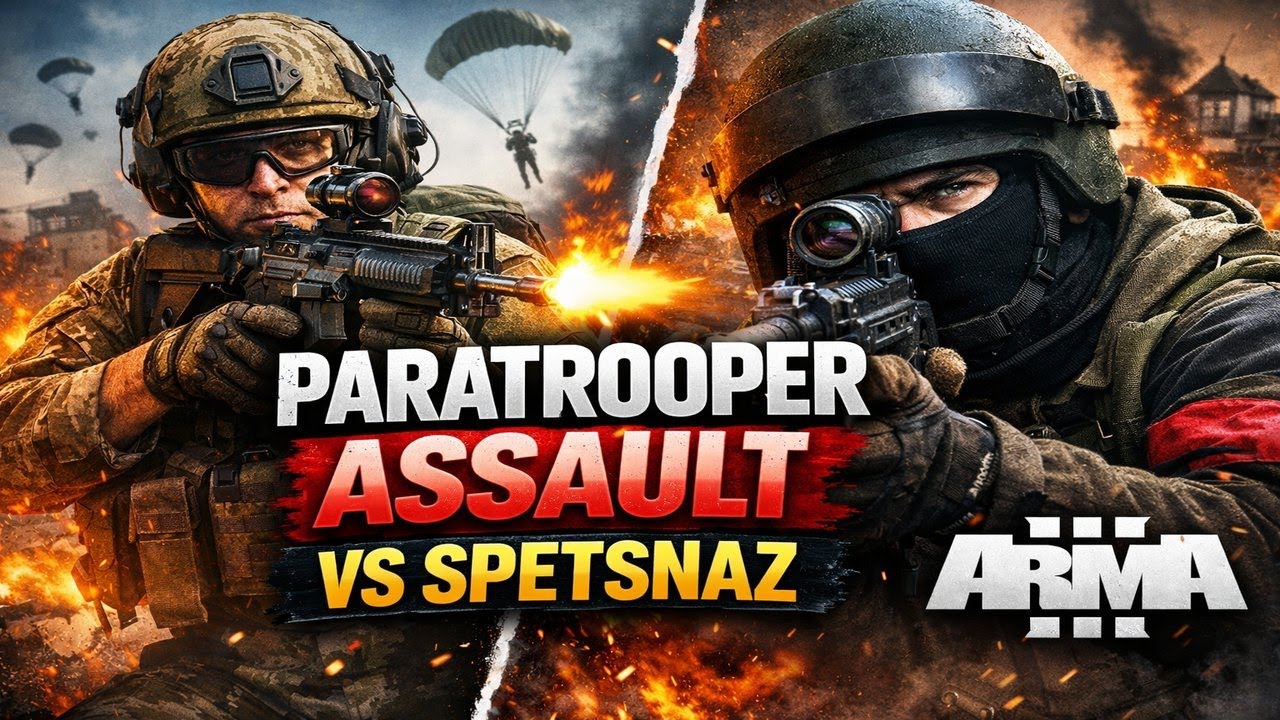 Paratrooper Assault on Russian Spetsnaz | Arma 3 Intense Combat