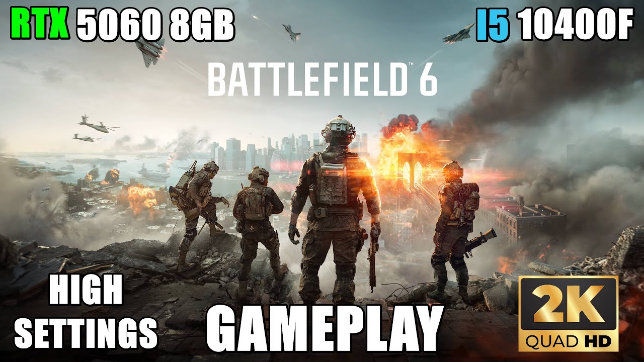 Battlefield 6 PT-BR | RTX 5060 8GB + I5 10400F | High Settings 2K | Gameplay