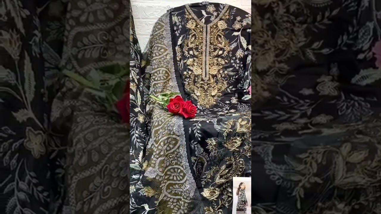 Shree Fabs Firdous Pure Cotton Print With Exclusive Embroidery Patch Pakistani Suit #eidcollection