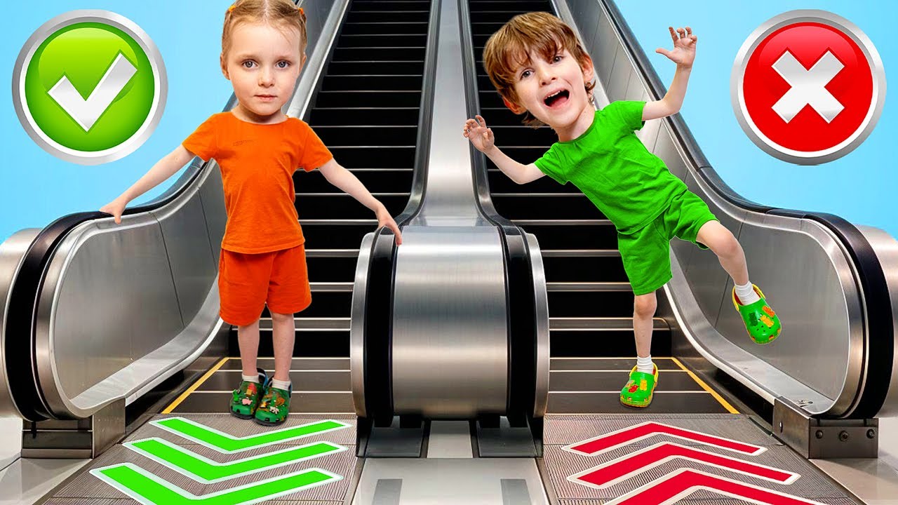 🛍️🚸 エスカレーター・モール・アドベンチャー - 子どもたちがモールの安全を学ぶ