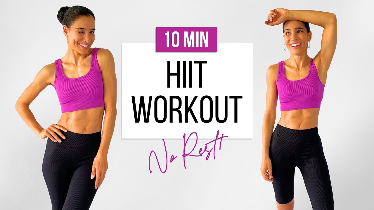 🔥 10 MIN HIIT WORKOUT | No Rest, Full Body Fat Burn (No Equipment)