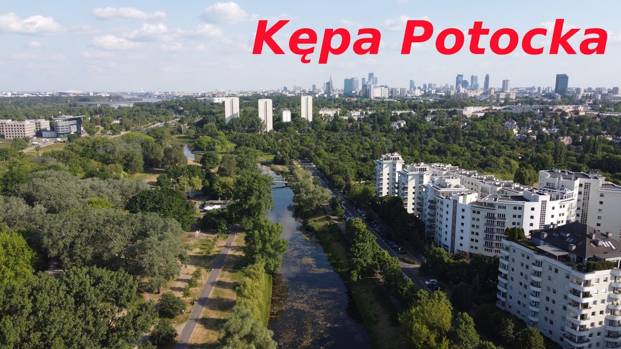 Kępa Potocka w Warszawie z lotu ptaka
