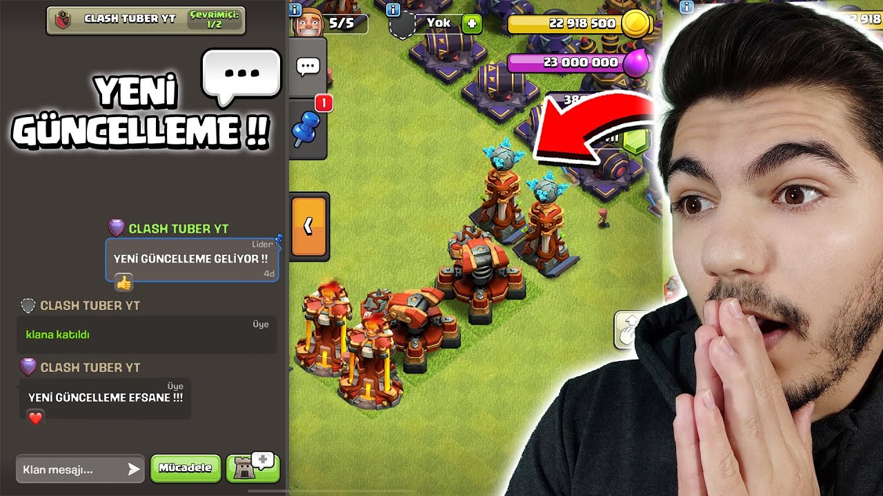 YENİ KLAN CHATİ GÜNCELLEMESİ VE SAVUNMA BİNALARI SEVİYESİ !! - Clash Of Clans