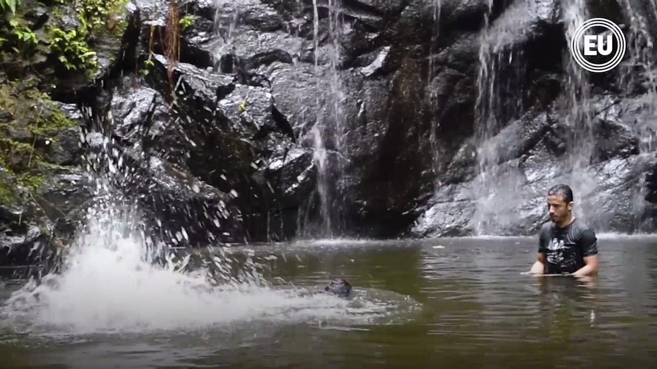 Turistas disfrutan de las Siete Cascadas de Naranjal en Guayas