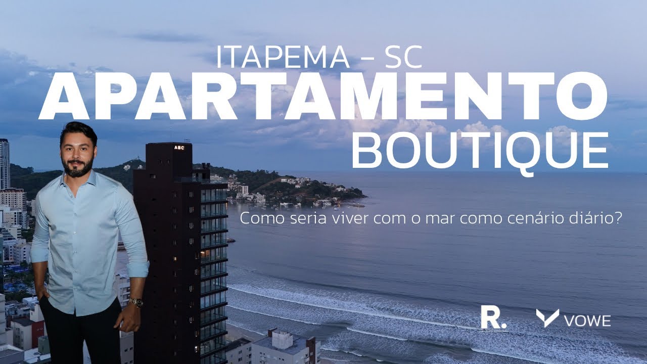 Um apartamento boutique.Assinado. Raro. À beira-mar. Itapema - SC