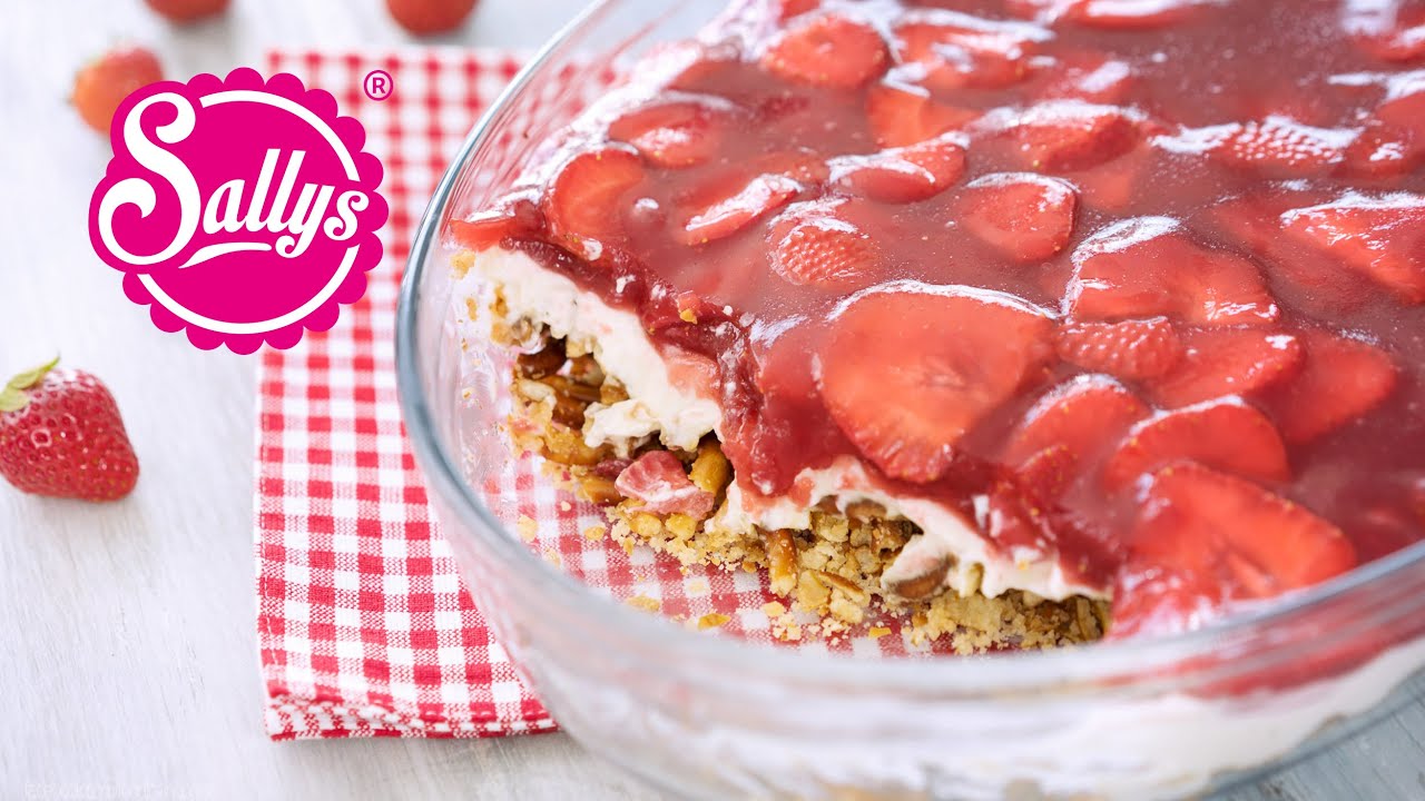 Erdbeer-Brezel-Dessert / super leckerer Nachtisch / Crowdfeeder Dessert / Sallys Welt