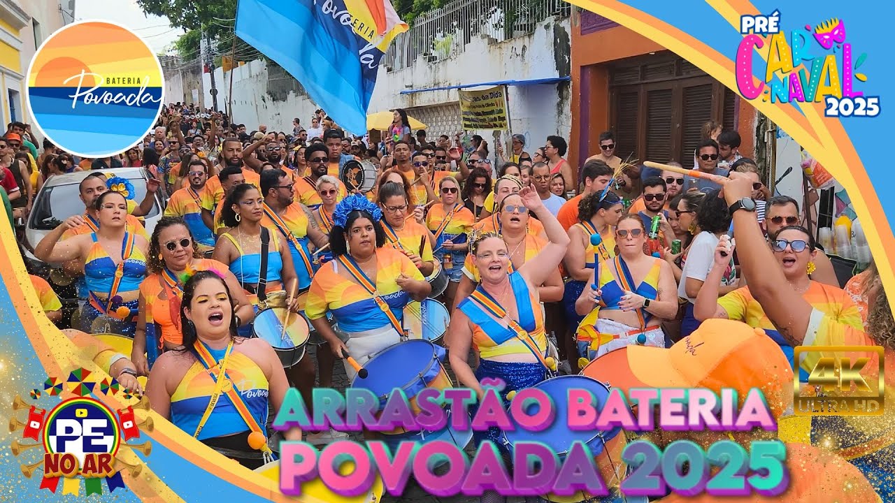 [ PRÉVIAS 2025 ] A ALEGRIA CONTAGIANTE DO 1º ARRASTÃO DA BATERIA POVOADA EM OLINDA - FEV 2025