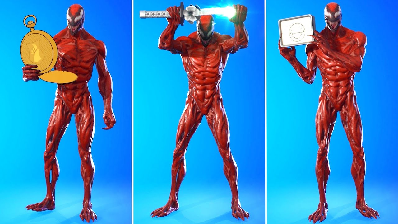 New CARNAGE Skin & Emotes in Fortnite (Chapter 2 Season 8)