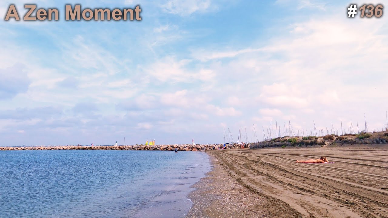 Walk on the beach, Port Camargue South Beach | relaxing video