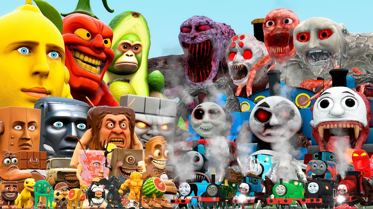 ALL ITALIAN AI BRAINROT MEMES VS NIGHTMARE THOMAS AND FRIENDS (Garry's Mod)