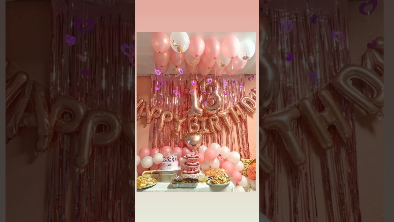 13th Birthday decoration ideas at home/ birthday decoration/ balloon decoration ideas