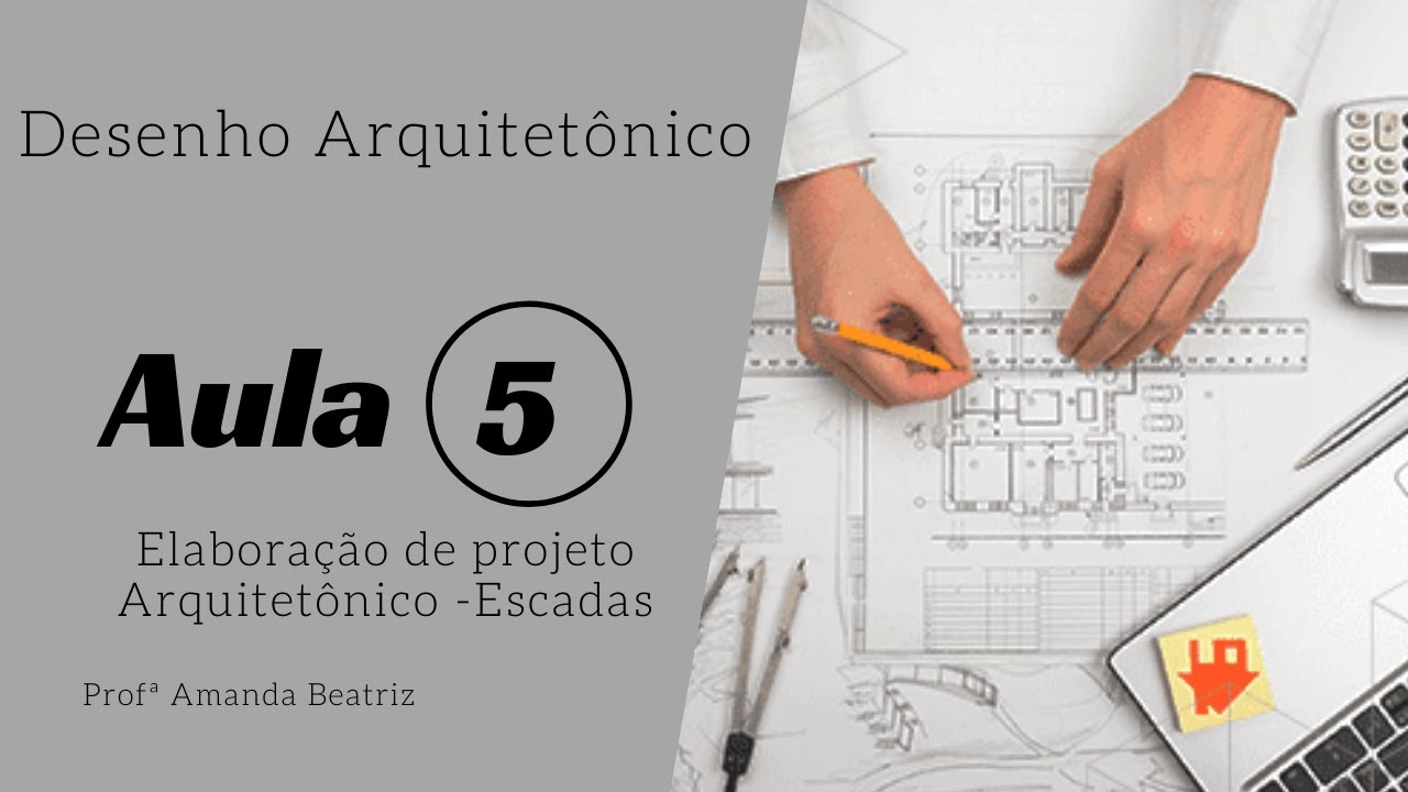 Cortes em escadas - Escada em L com  vãos iguais.