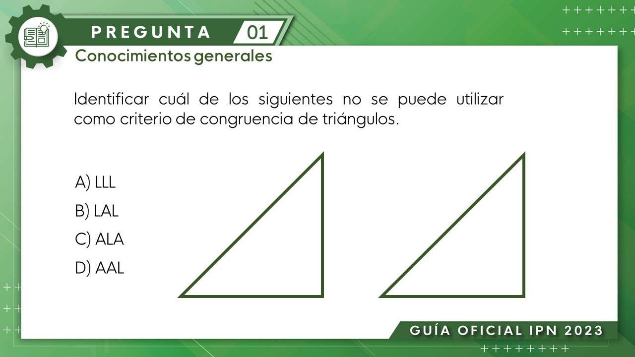 Guía IPN 2023 | Trigonometría Pregunta No. 01 | Conocimientos generales