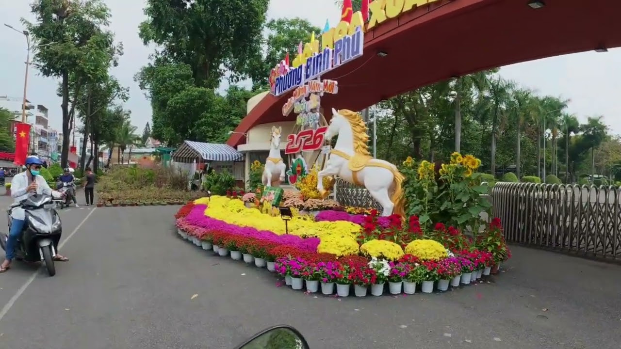 Chợ hoa công viên Bình Phú 2026, 25 tết