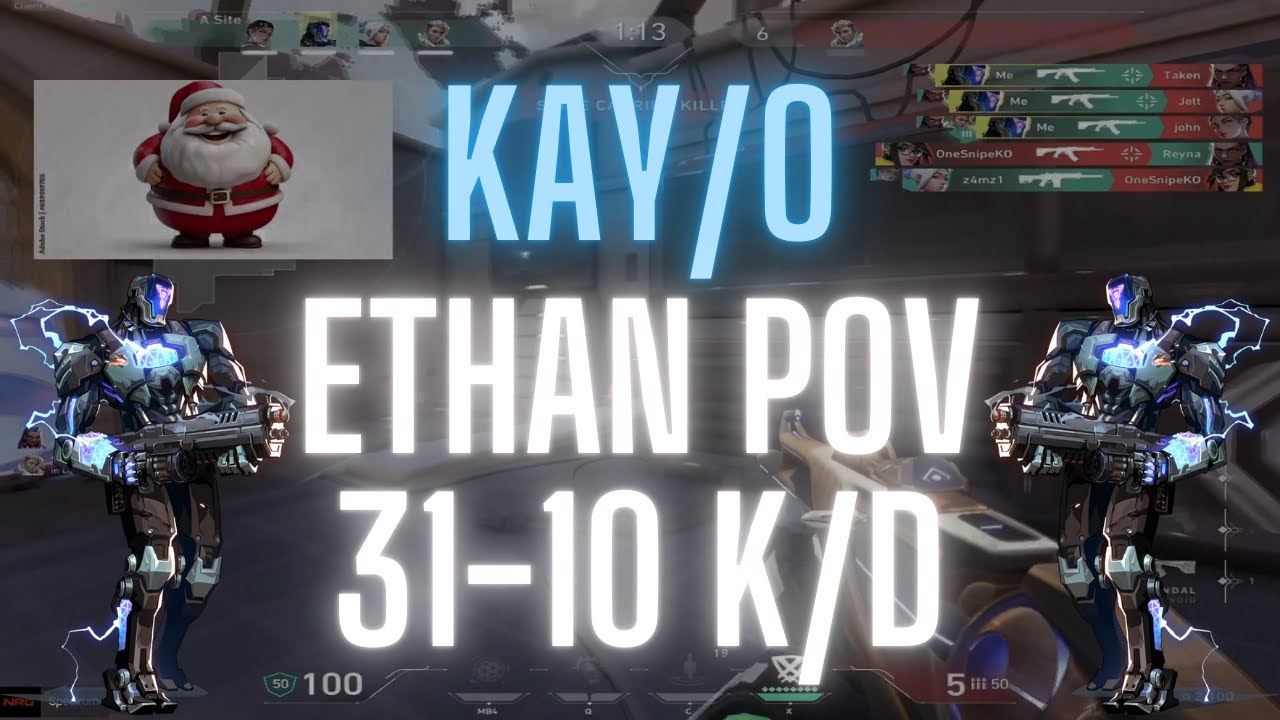 NRG Ethan POV KAY/O на Ascent 31-10 K/D (VALORANT Pro POV)