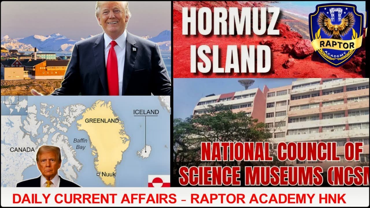Greenland & Hormuz Island Explained | Trump Plan | NCSM | Today Current Affairs | RAPTOR ACADEMY 🦅|
