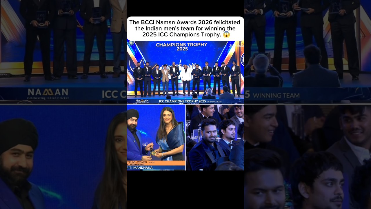 The BCCI Naman Awards 2026 felicitated the Indian men's team for winning the 2025 ICC Champions😱🔥