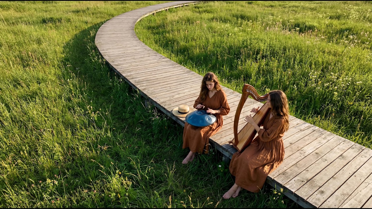 🌲Spring Healing Music | Handpan & Harp on the Yosemite Boardwalk (1-Hour Nature Path)