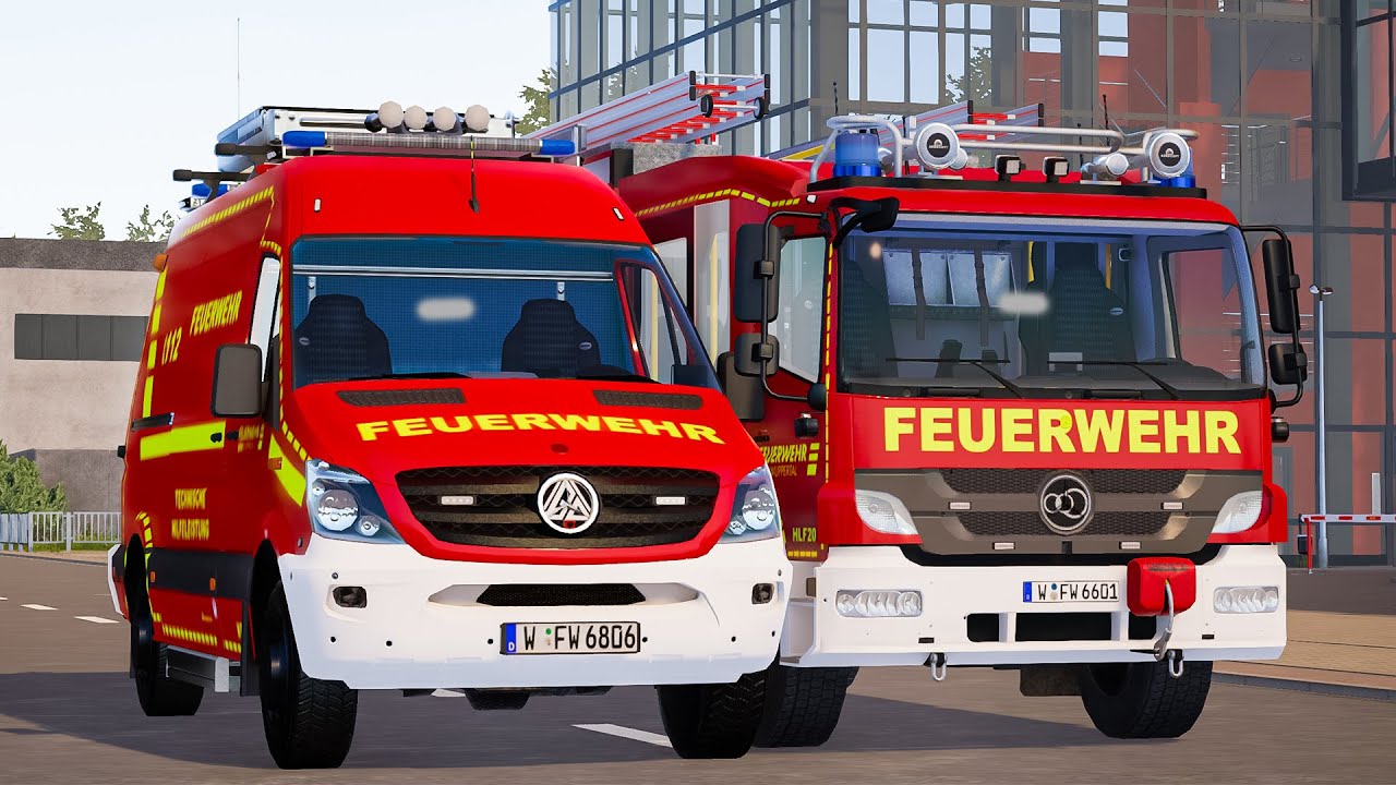 Emergency Call 112 - Dresden New Skins Swap Body Vehicle and Firefighter Responding! 4K