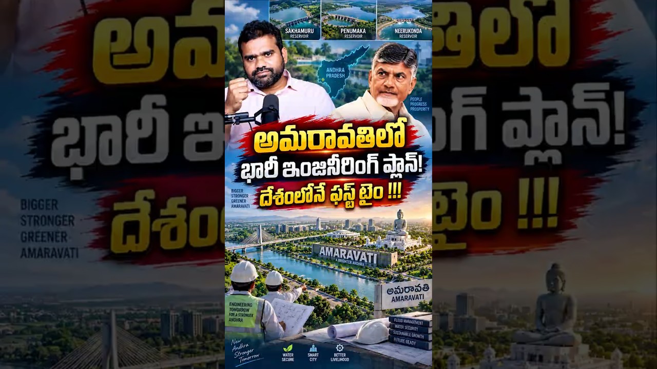 అమరావతిలో మహా నిర్మాణం! #Amaravati #FloodManagement #Neerukonda #Penumaka #Shakamuru #KondaveetiVagu