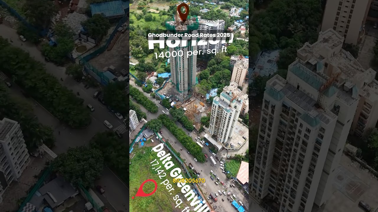 Ghodbunder Road Property Prices Explained with Drone View | Thane West | First Square Feet Realty