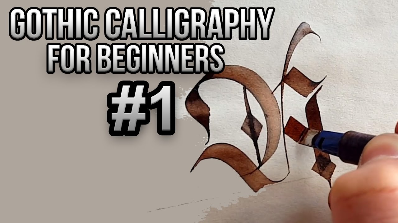 Gothic calligraphy for beginners #1(A,B,C)