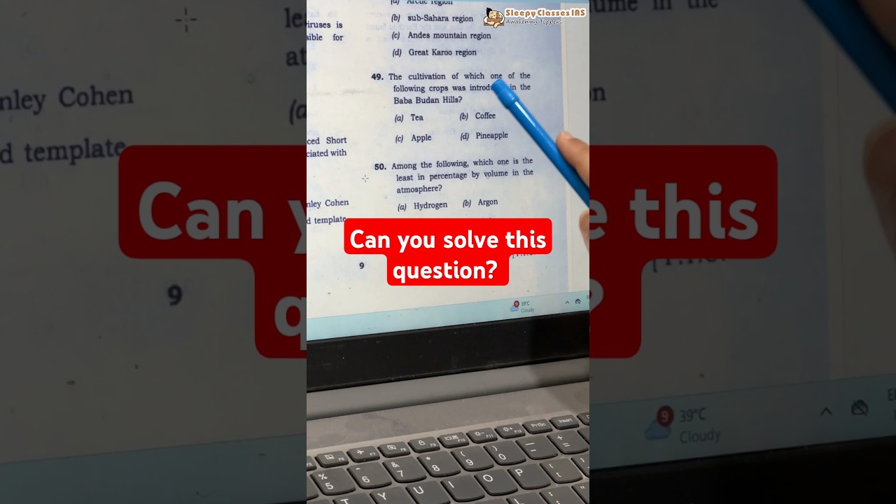 Baba Budan Hills question from Geo-scientist exam