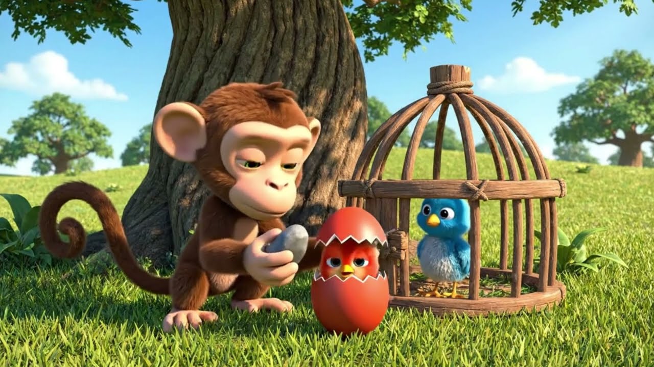 Naughty Monkey Stole The Eggs! 🐒🐣 | Emergency at the Farm! 🚨 | Old Man Calls Police 📞
