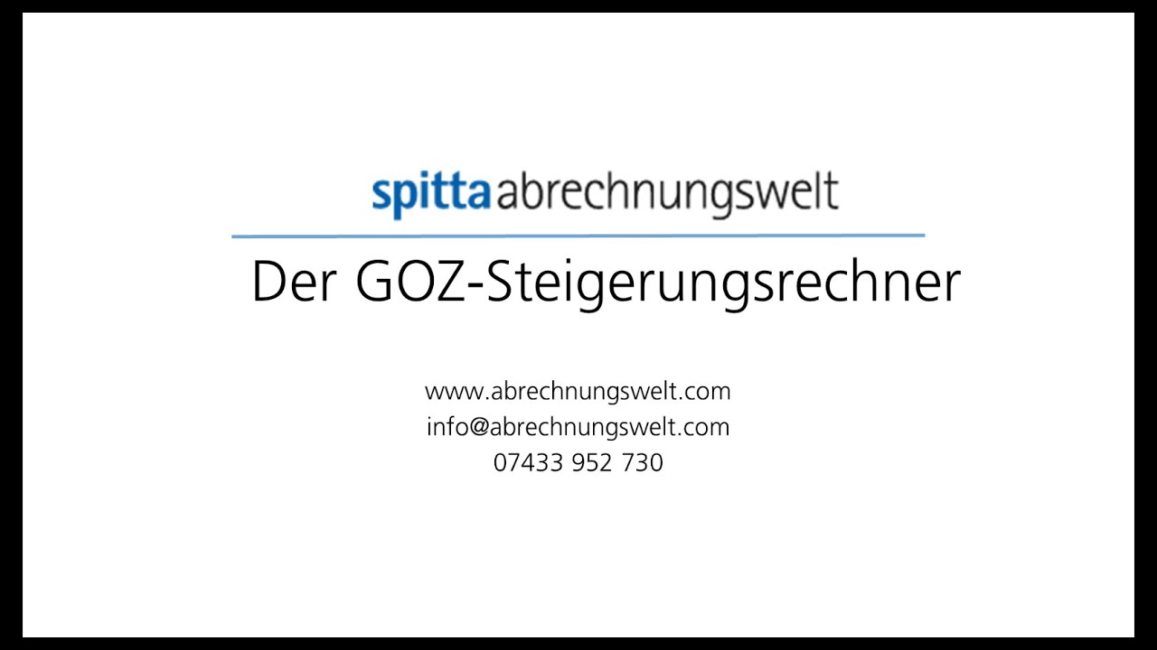 Abrechnungswelt: Der GOZ- und GO&Auml;-Steigerungsrechner, so funktioniert&acute;s!