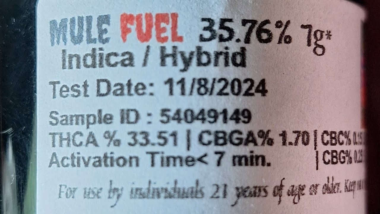 Mule Fuel, Flame Train CBD, this indica isn't for morning time. I quickly found that out 😂  #share