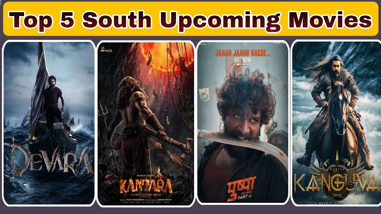 Top 5 Upcoming South Indian Film / Cinema With Anish Ajay / Kanguva / Pushpa 2 / Devra / Kantara.